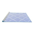 thumbnail image 2 of Ahgly Company Machine Washable Indoor Square Trellis Blue Modern Area Rugs, 8' Square, 2 of 4
