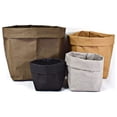 thumbnail image 3 of Washable Storage Basket Kraft Paper Bag Reusable Storage Bins Plants Organizer Cover for Food, Fruit, Toys, Laundry, 3 of 6