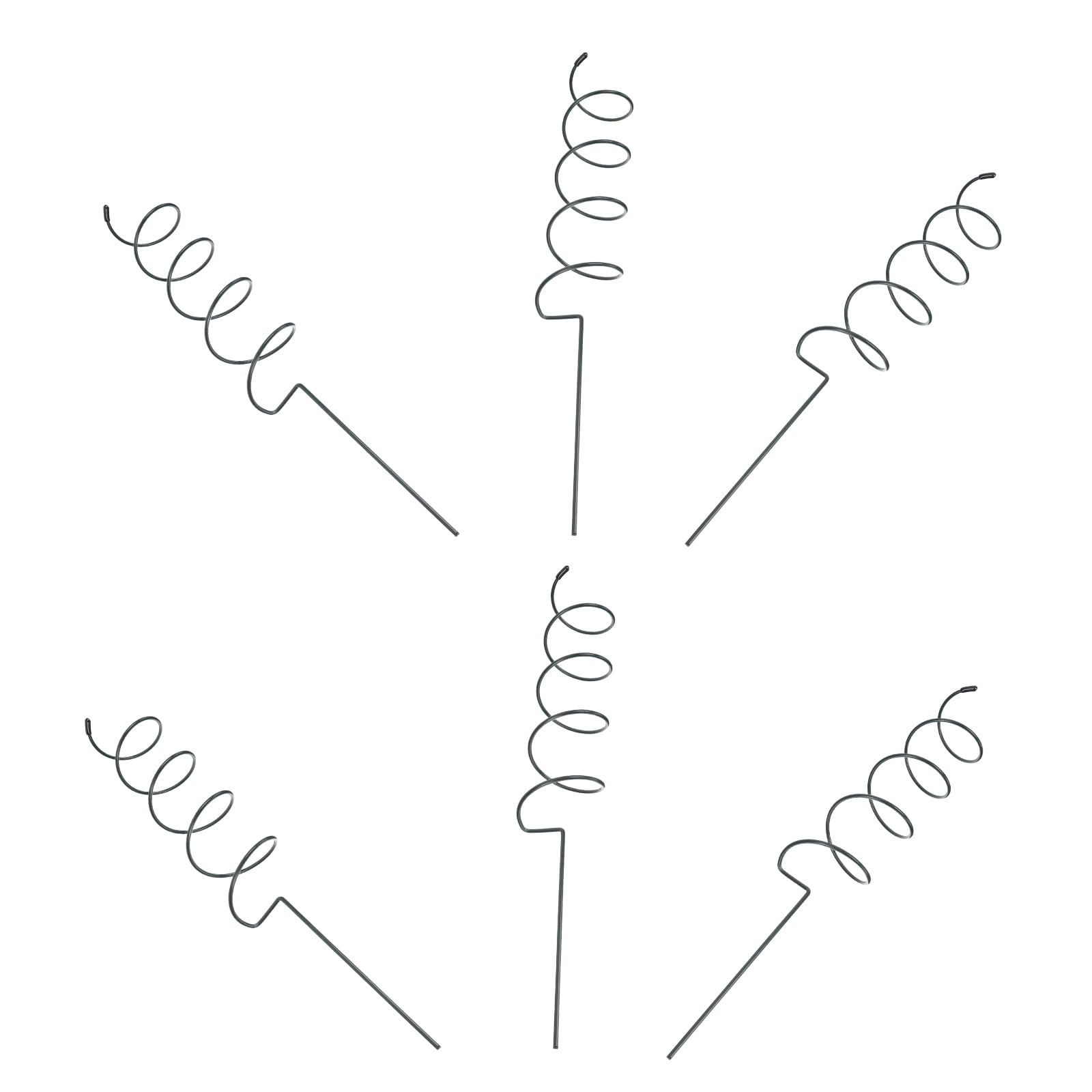 6 Pcs Support Frame for Flower Plant Holder Spirals Poles Green