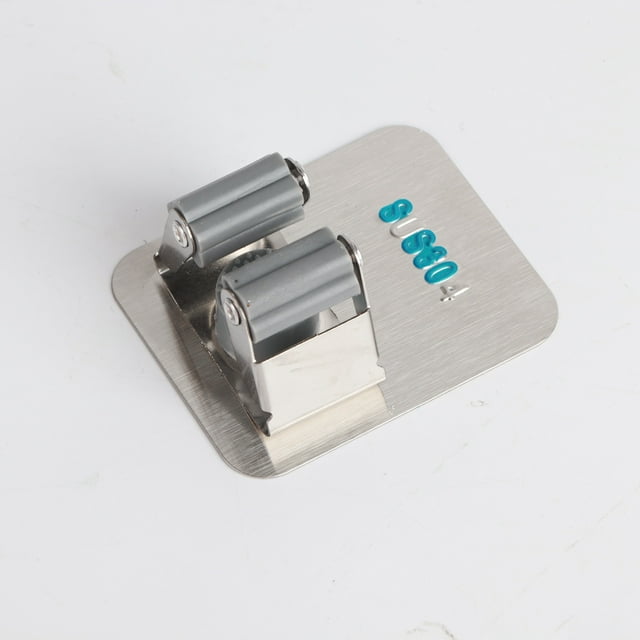Clap mop mudo mapa mapa clip de acero inoxidable instalácico de pegamento Libre pegamento multifunción tope de escoba de trapeador para baño para el baído
