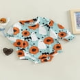 thumbnail image 3 of Baby Girl Romper  Long Sleeve  Neck Cartoon Ghost / Santa / Flower Loose Button Romper, 3 of 8