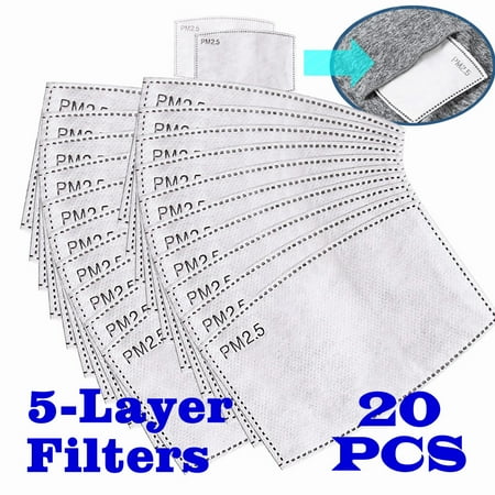 20 Pack of 5-Layers PM2.5 Activated Carbon Filter - CLEANBREATH®
