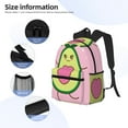 thumbnail image 5 of Vsdgher Cute Avocado Print Unisex Large Capacity Bookbag Schoolbag Casual Daypack for High School/College/Teens/Travel/Work, 5 of 8