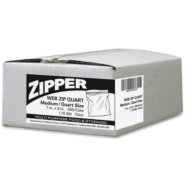 ster Zipper Quart Size Storage Bags, 500 count
