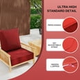 thumbnail image 5 of 23''x 26''x 6'' 2PCS Outdoor Olefin Water-Resistant Deep Seat Cushion Set,  Weather and Fade Resistant Patio Furniture Seat Cushion, Thickened Sofa Chair Pad with Straps for Lawn, Garden, 5 of 7