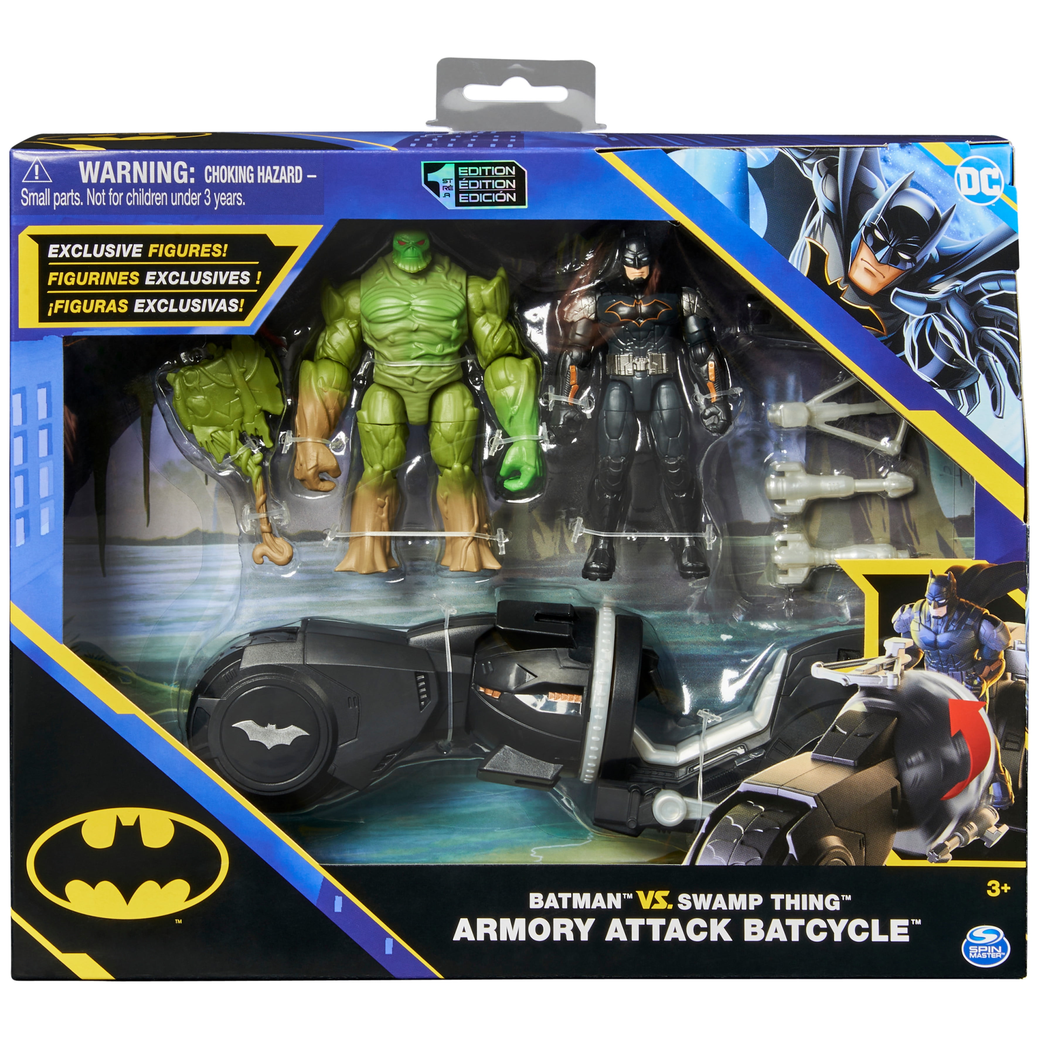 DC Comics, Batman and Swamp Thing Armory Attack Batcycle Set 