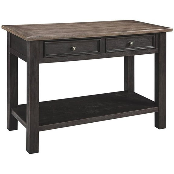 Bowery Hill 2 Drawer Console Table in Grayish Brown