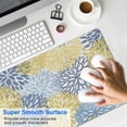 thumbnail image 4 of Long Mouse Pads for Desk,Blue and Yellow Floral Pattern Desk Mats on Top Of Desks, Desk Mouse Pad Extra Large with 3mm Non-Slip Base and Stitched Edge for Gaming,Office,Work,Home 31.5"x15.7", 4 of 6