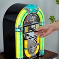 thumbnail image 4 of Arkrocket Athena Mini Jukebox / Lecteur CD de Table / Haut-Parleur Bluetooth / Radio / Lecteur de Carte USB et SD avec Système d'Éclairage LED Rétro (Noir Jaune), 4 of 5