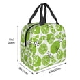 thumbnail image 3 of Fotbe Green Various Lemons Bolsa Térmica con Estampado y Forro de Aluminio Grueso Bolsa de Almuerzo con Bolsillo Frontal para Hombres y Mujeres, Ideal para Trabajo, Escuela, 3 of 8