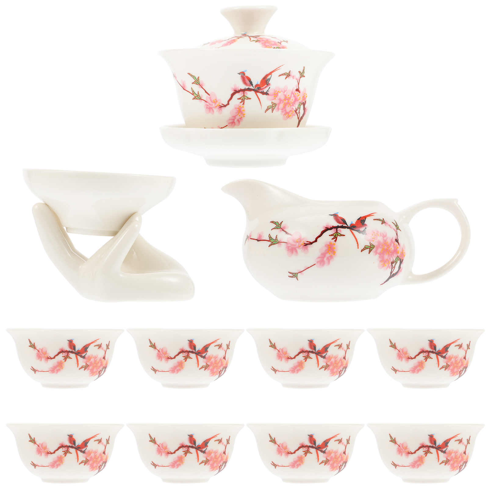 1 Set Chinese Tea Cups Teapot Set Ceramic Kettle Teapot Cup Set Kung Fu