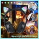 thumbnail image 3 of Kuyaon Auriculares inalámbricos para niños y niñas, orejas de gato con luz LED, auriculares Bluetooth con micrófono para la escuela/viajes/deportes/juegos/regalos/Navidad (negro), 3 of 5