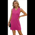 thumbnail image 3 of Vestido Informal de Verano para Mujer, Color Rosa Rojo, Talla S, 3 of 8