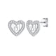 thumbnail image 1 of Pendientes de botón Silvora Corazón Inicial Plata Esterlina Letra M, 1 of 8