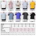 thumbnail image 3 of Camiseta de manga corta para hombre, cuello redondo, algodón liso, informal, 3 of 8