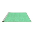 thumbnail image 2 of Ahgly Company Machine Washable Indoor Square Abstract Turquoise Blue Modern Area Rugs, 5' Square, 2 of 4