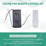 Universal Ceiling Fan Remote Control Kit 40W 6-Speed Timing Function Replacement for DC Fans & Lights