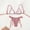 Red, variant on Women's Two Piece Triangle Bikini Swimsuit Cow Print Halter Vintage Tie Side High Leg Adjustable Beach Swimwear