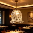 thumbnail image 4 of Elegant Decorative Glass Lamp Shade Small Lampshades Pendant Light Cover For Lamps Chandelier Fixture Lighting Furniture Protection 6.3X5.1" Happy Day!, 4 of 5