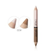 TUTUnaumb 2022 Winter Dual-Use Double-Headed Concealer Highlighter Wooden Sharpen Pen Waterproof-Multicolor