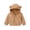 Light Khaki, variant on 6M-4T Toddler Boys Girls Winter Warm Fleece Hooded Coats Jacket Long Sleeve Zip Up Coat Outwear