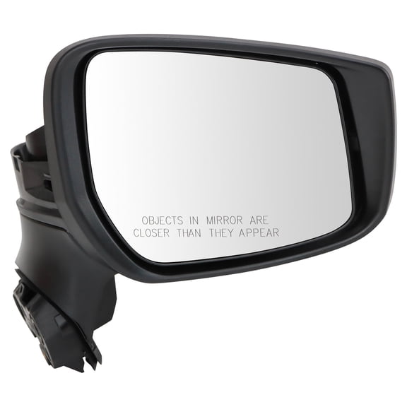 TRQ Passenger Side Manual Mirror Smooth Black Paint to Match Fits 2020-2023 Nissan Versa NI1321321