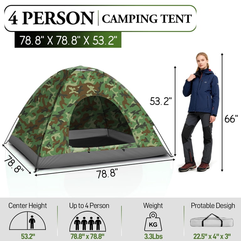 4 Person Waterproof Camping Tent Camouflage photo 4