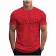 thumbnail image 2 of Tops para hombre, blusas y camisas de cuello redondo y manga corta para hombre, blusas casuales de cuello redondo con estampado de moda para hombre, blusas de cuello redondo y manga corta, camisas par, 2 of 6