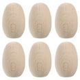 thumbnail image 6 of FUEENIRVA Creative Egg Blank Easter Eggs Wood Handmade Art Craft Supplies Home Decoration 5pcs, 6 of 6