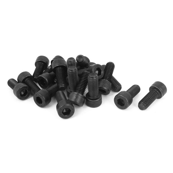 Uxcell M8 x 20mm 12.9 Alloy Steel Machine Bolt Hex Socket Head Cap Screws Black 20pcs