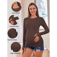 thumbnail image 3 of Weardear 3 Pack Maternity Shirts Long Sleeve Side Ruched Pregnancy Workout Tops with Thumb Hole Casual Crew Neck Tshirts for Women, 3 of 7