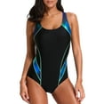thumbnail image 4 of Women's Print Unitard Athletic Swimwear Racerback One Piece Swimsuit, 4 of 6