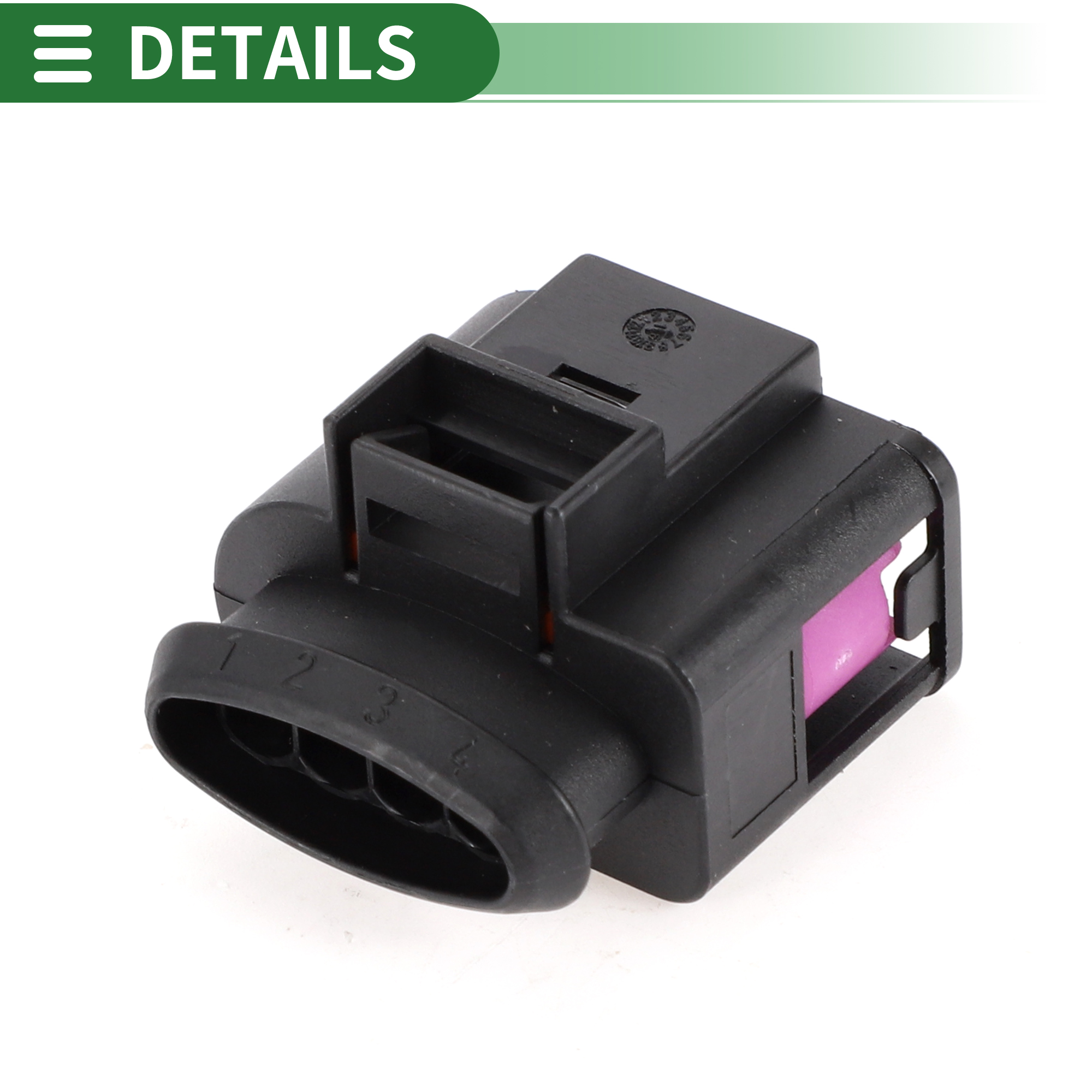 Unique Bargains Ignition Coil Connector Plug for VW Golf Passat Jetta Black Waterproof