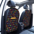 thumbnail image 3 of Naloa Rainbow Butterfly 2Pcs Anti-Kick Back Seat Cover Kick Mat, Car Seat Protector with 3 Storage Pockets, 3 of 8