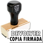 Devolver Copia Rubber Stamp, Wooden Handle Rubber Stamp, Laser Engraved Dies, Impression Size 1/2" x 1-1/2, Uses a Separate Stamp Pad