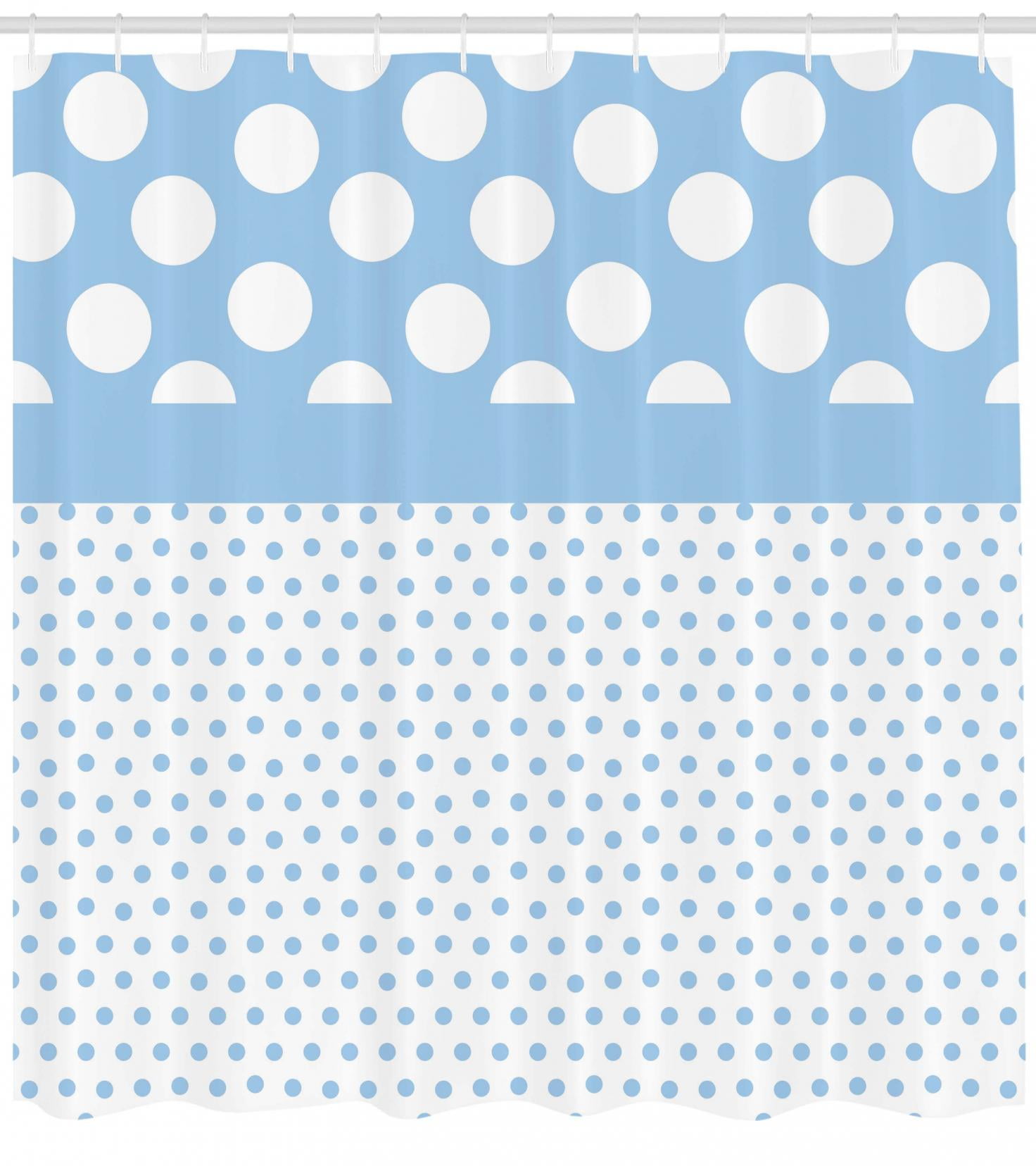Polka Dots Shower Curtain Baby Blue Polka Dots Pattern Modern In