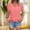 Watermelon Red, variant on Short Sleeve Tops for Women V Neck Summer Dolman Tunic Solid Basic Blouses Loose Fit Fashion Vacation Beach Comfortable Shirts