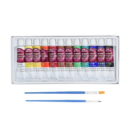Full Body Paint 12 Pcs Face Painting Kit, Pretty See Art Make-up Set Body Paint Kit with Rich Pigment and 2 Free Paintbrushes ()
