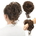 thumbnail image 1 of Qiaoruixin Pieza de cabello para moño desordenado Extensiones de moño Updo despeinadas súper largas Envoltura de cabello ondulado Postizos de cola de caballo Coleteros para el cabello con banda elásti, 1 of 1
