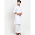 thumbnail image 4 of eloria Men's Traditional White Regular Kurta with Salwar, 4 of 7