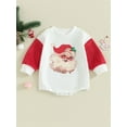 thumbnail image 2 of Suealasg Infant Baby Boys Girls Christmas Bodysuit Long Sleeve Button Hooded Romper 3M 6M 12M 18M Newborn Girls Boys Fall One Piece Jumpsuit, 2 of 9