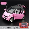thumbnail image 1 of Simulation Benz Smart Alloy Model Car Metal Pull Back Door Openable Sound And Light Toy Children's Diecast Toy Car Gift For Boys pink box, 1 of 6