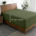 thumbnail image 2 of (4 pack) Bare Home Fitted Sheet - 22" Extra Deep Pocket - Premium 1800 Collection - Twin-XL, Cypress, 2 of 7