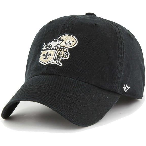 Men's '47 Black New Orleans Saints Gridiron Classics Franchise Fitted Hat