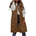 thumbnail image 3 of Hvyesh Womens Faux Fur Waistcoat Long Jacket Coat Trendy Long Sleeve Hoodies Maxi Length Outerwear 2025 Winter Fleece Thermal Coats, 3 of 8