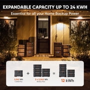 Jackery Solar Generator E2000 Plus 4075Wh Kit with Expansion Battery, 2x200W Solar Panels, 3000W Output LiFePO4 Station for RV