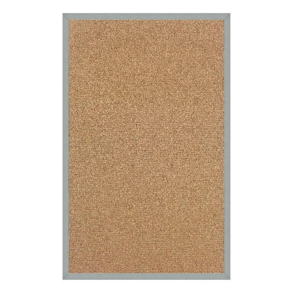 Linon Empire Machine Tufted Wool 1'10"x2'10" Rug in Cork Brown and Ice Blue