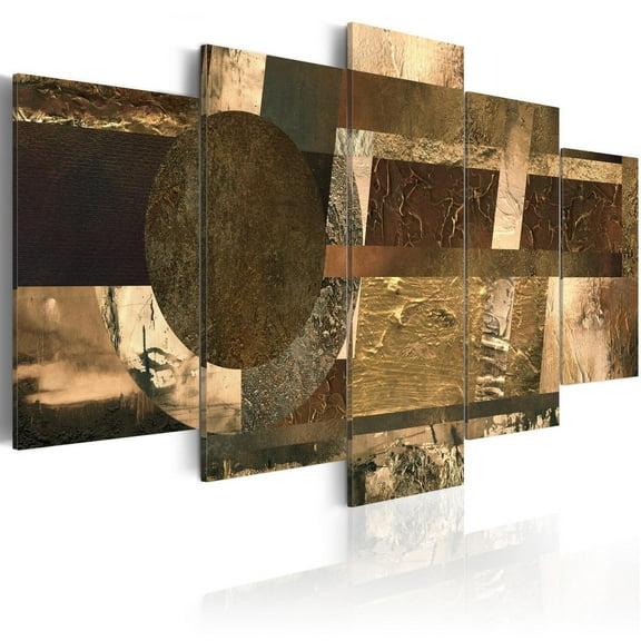 Tiptophomedecor Abstract Canvas Wall Art - Golden Star - Stretched & Framed Ready To Hang Art