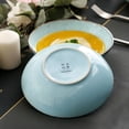thumbnail image 6 of vancasso Navia Oceano Pasta Bowl Soup Bowl Set 8 inch Ceramic Soup Plate, Stoneware Vintage Look Light Blue Dinnerware Tableware, 700 ml Ramen Noodle Bowl Set of 4. (20 * 20 * 5.2cm), 6 of 7