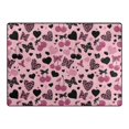 thumbnail image 4 of Ryvnso Leopard Hearts Area Rug Floor Mats Non-Slip Home Carpet 80 x 58 inch, 4 of 7
